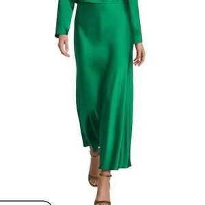 Antonio Melani Green Bella Satin Skirt